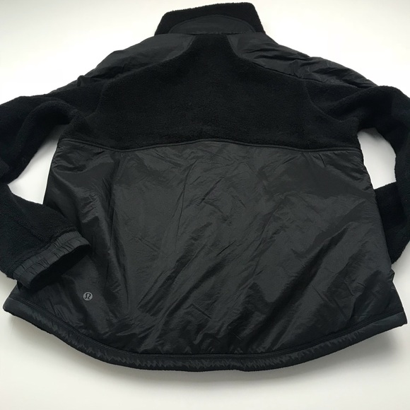 Lululemon Go Cozy Jacket Black Sherpa Fleece - Picture 4 of 7